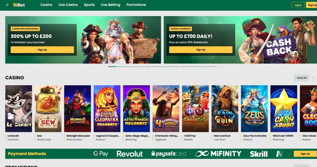 7ABet - Best Credit Card Casino For Mastercard Deposits